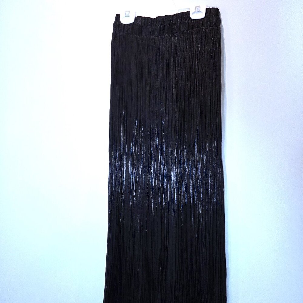NWOT Stonebridge Black Pleated Maxi Skirt Size S